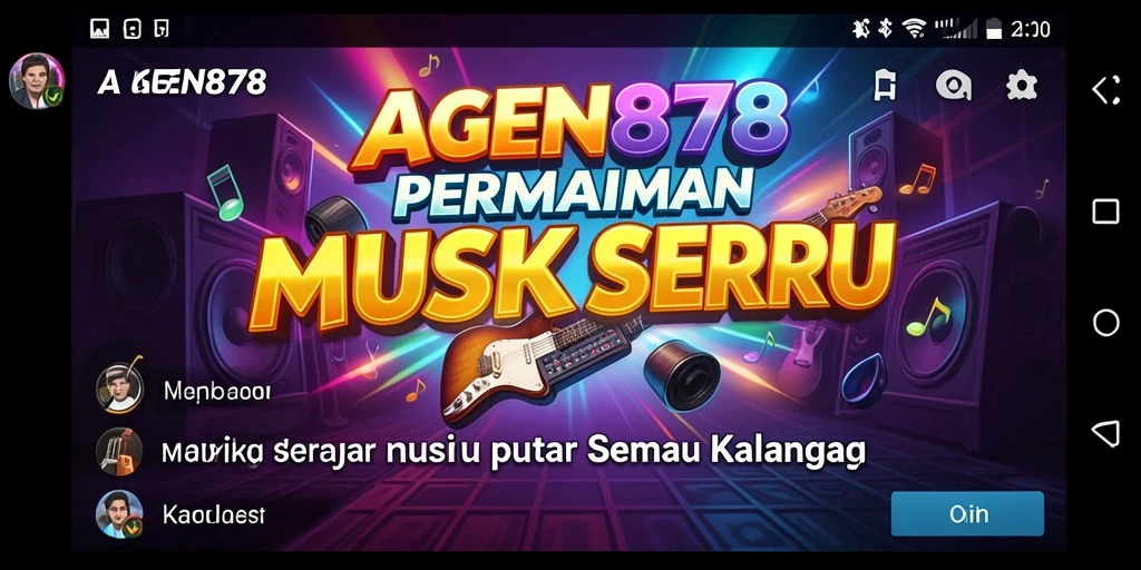 Tampilan screenshot AGEN878 menampilkan gameplay seru dengan musik yang menggugah semangat.