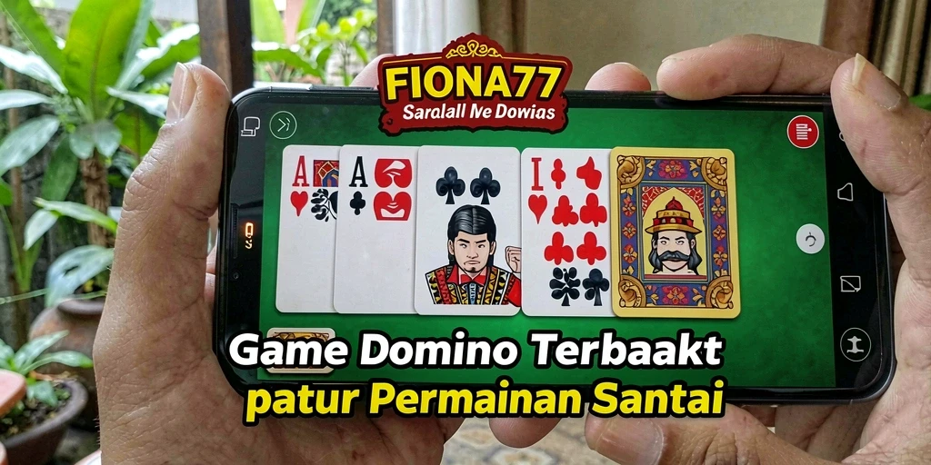 Screenshot FIONA77 menampilkan permainan Domino yang seru dan interaktif.