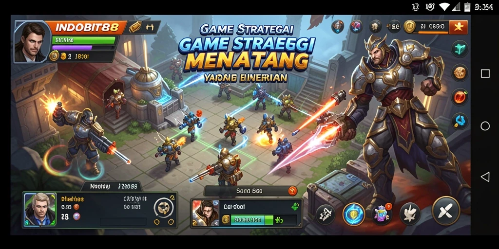 Tampilan gameplay INDOBIT88 yang menantang dan strategis.