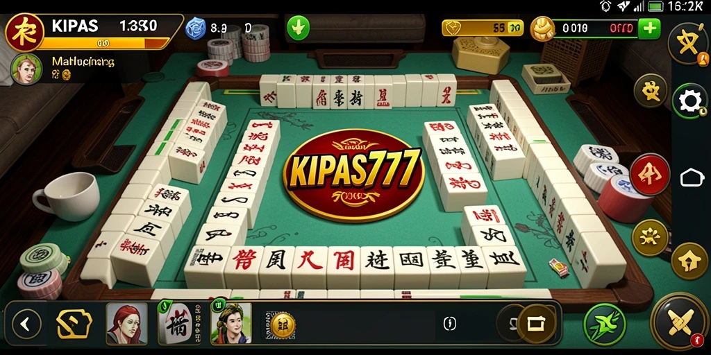 Screenshot gameplay KIPAS777 menampilkan suasana Mahjong yang seru.
