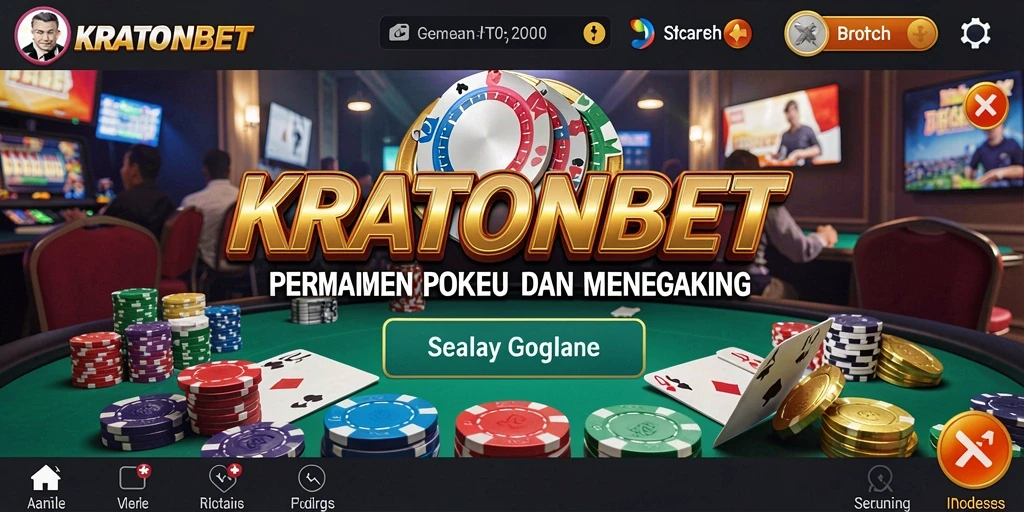 Tampilan gameplay Poker yang mendebarkan dan interaktif.