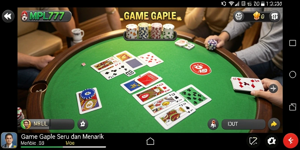 Tampilan gameplay seru Gaple di MPL777 yang menantang.