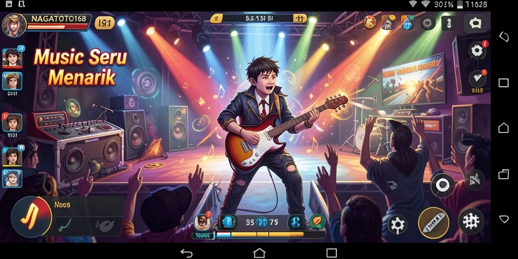 Screenshot NAGATOTO168 menunjukkan momen seru bermain musik.