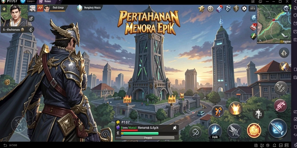 Tampilan gameplay PT707 dengan strategi Tower Defense yang seru.