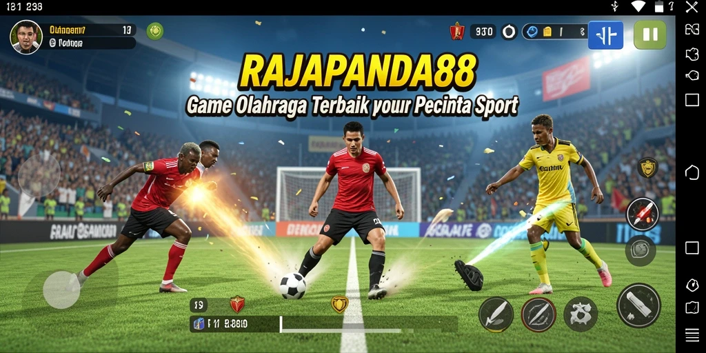 Tampilan gameplay seru dalam RAJAPANDA88 yang menampilkan berbagai cabang olahraga.