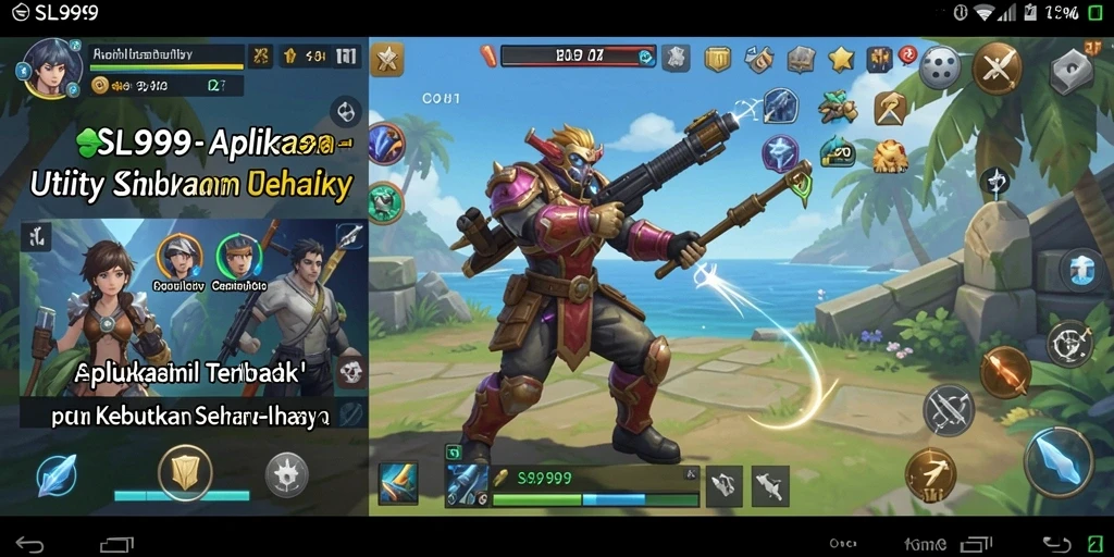 Screenshot utama SL999 menampilkan antarmuka pengguna yang menarik dan fungsional.