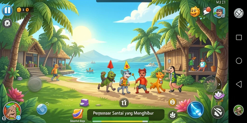 Tampilan menarik dari gameplay V21 yang menyenangkan.